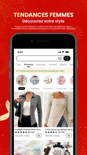 Capture d'écran de Temu : Achats Et Mode En Ligne sur iPhone 2
