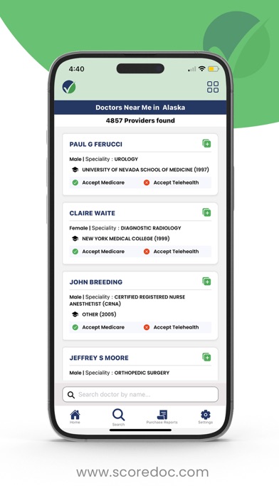 ScoreDoc: Doctor Reviews Screenshot