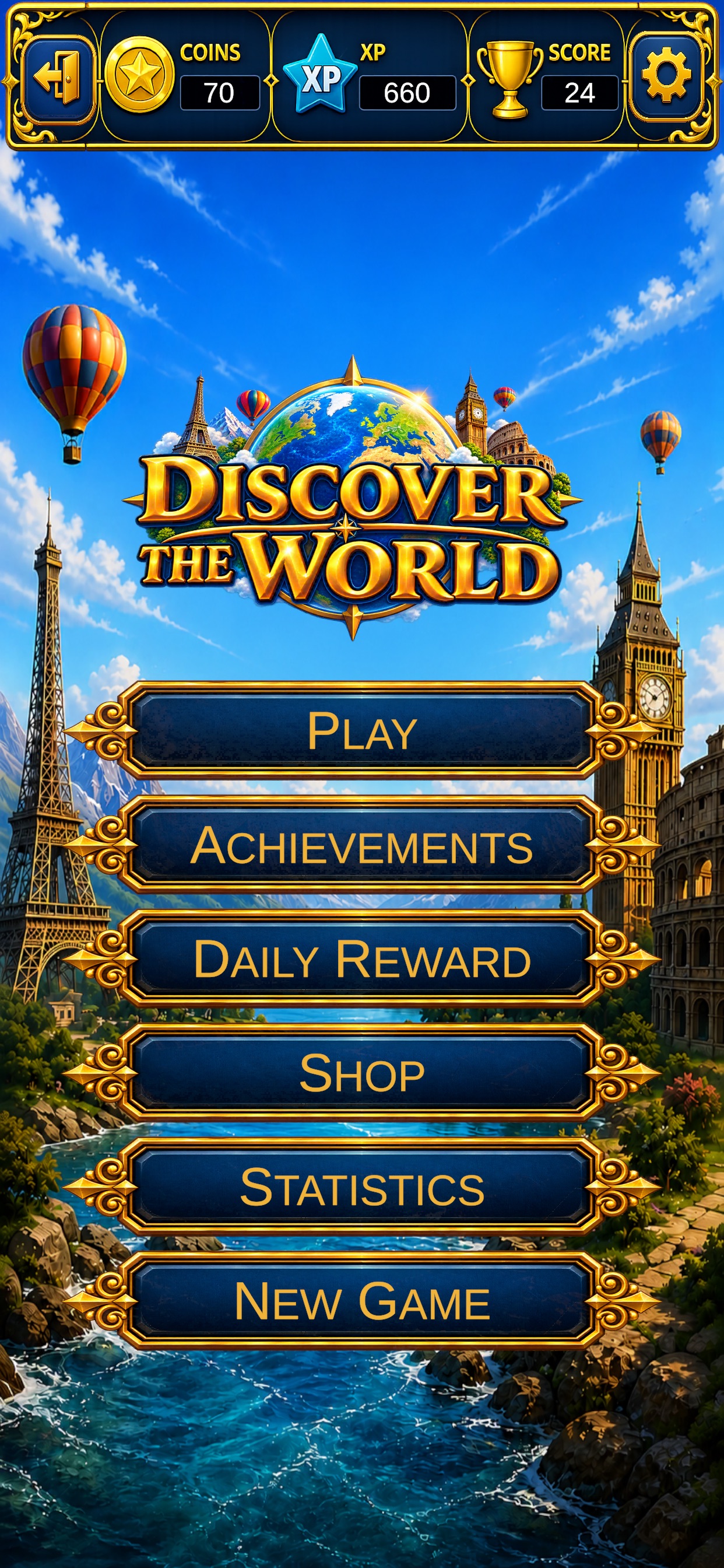 Screenshot 1 of World Geography Quiz & Puzzle
