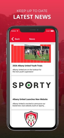 Albany United Football Club screenshot