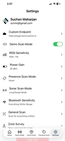 FactorySense App screenshot