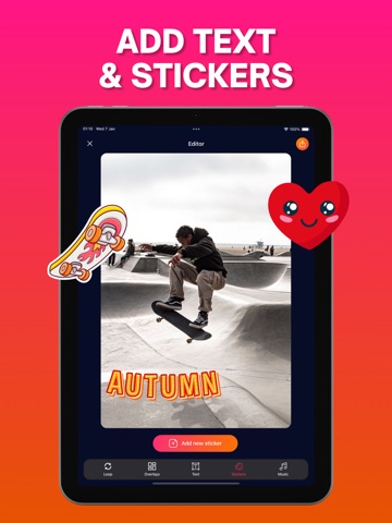 Loop Video Maker - Loopiq iPad screenshot