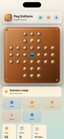 Wood Peg Solitaire Screenshot 4 of 10