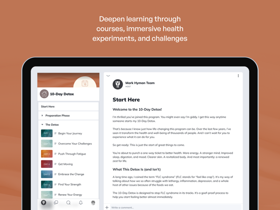 Hyman Health Hub iPad screenshot 2 - Health & Fitness app