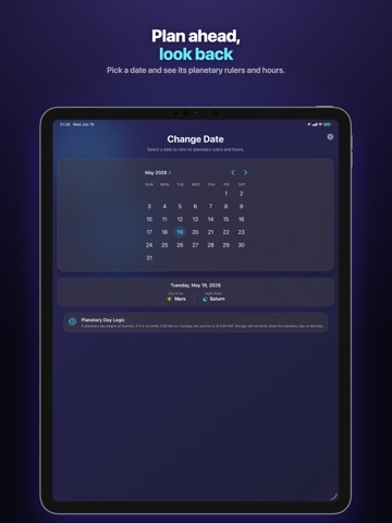 Planetary Hours & Moon Phase iPad screenshot