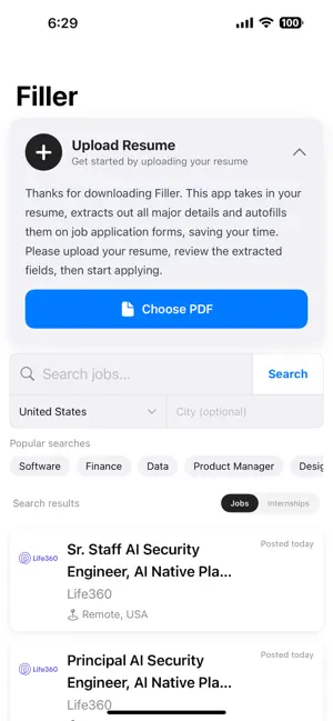 Filler: Autofill Job Forms screenshot 3