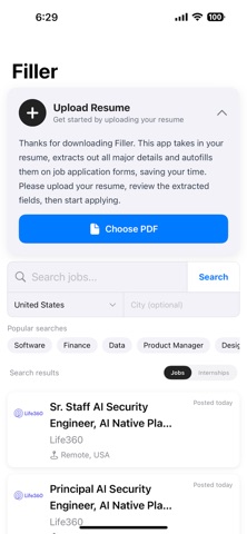 Filler: Autofill Job Forms Screenshot 3 of 3
