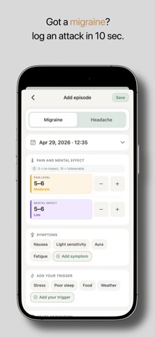 Headmate: Headache diary screenshot