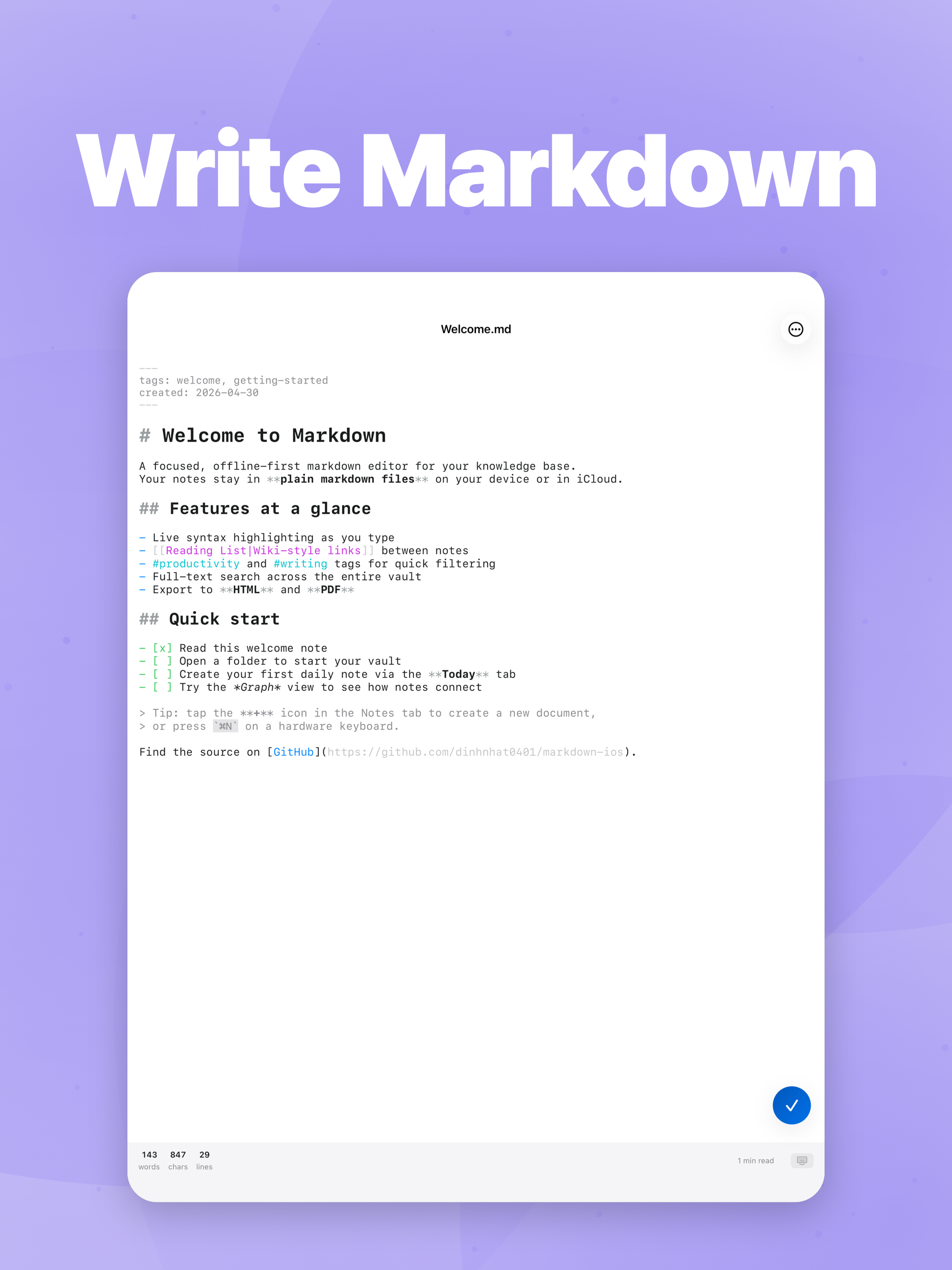 Note - Markdown Editor