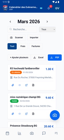 Calendrier LGEF screenshot