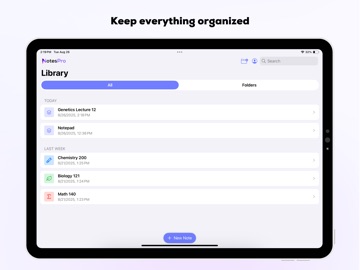 NotesPro AI iPad screenshot
