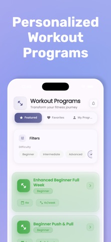 GymFlow: Fitness Tracker iPhone screenshot
