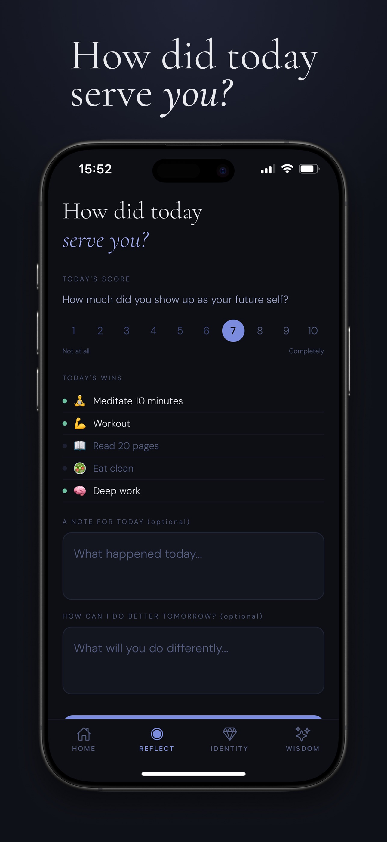 Screenshot 3 of Becoming — Identity & Habits