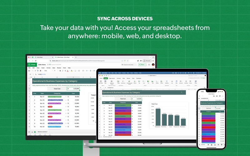 Zoho Sheet screenshot