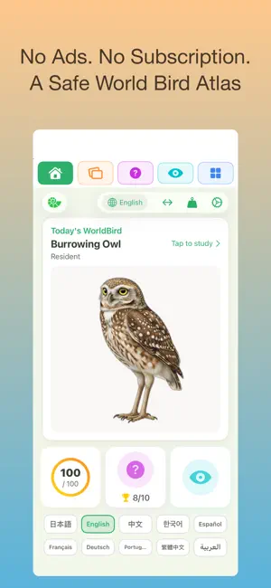 100 World Birds, Colorful screenshot 1