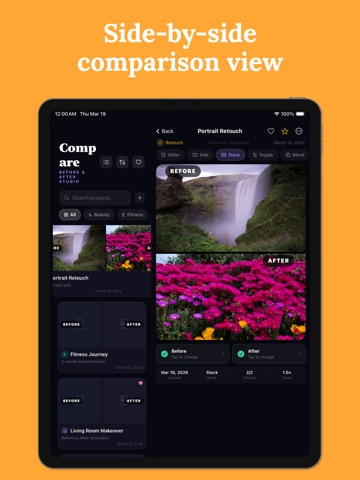 Before & After - Compare Photo iPad screenshot