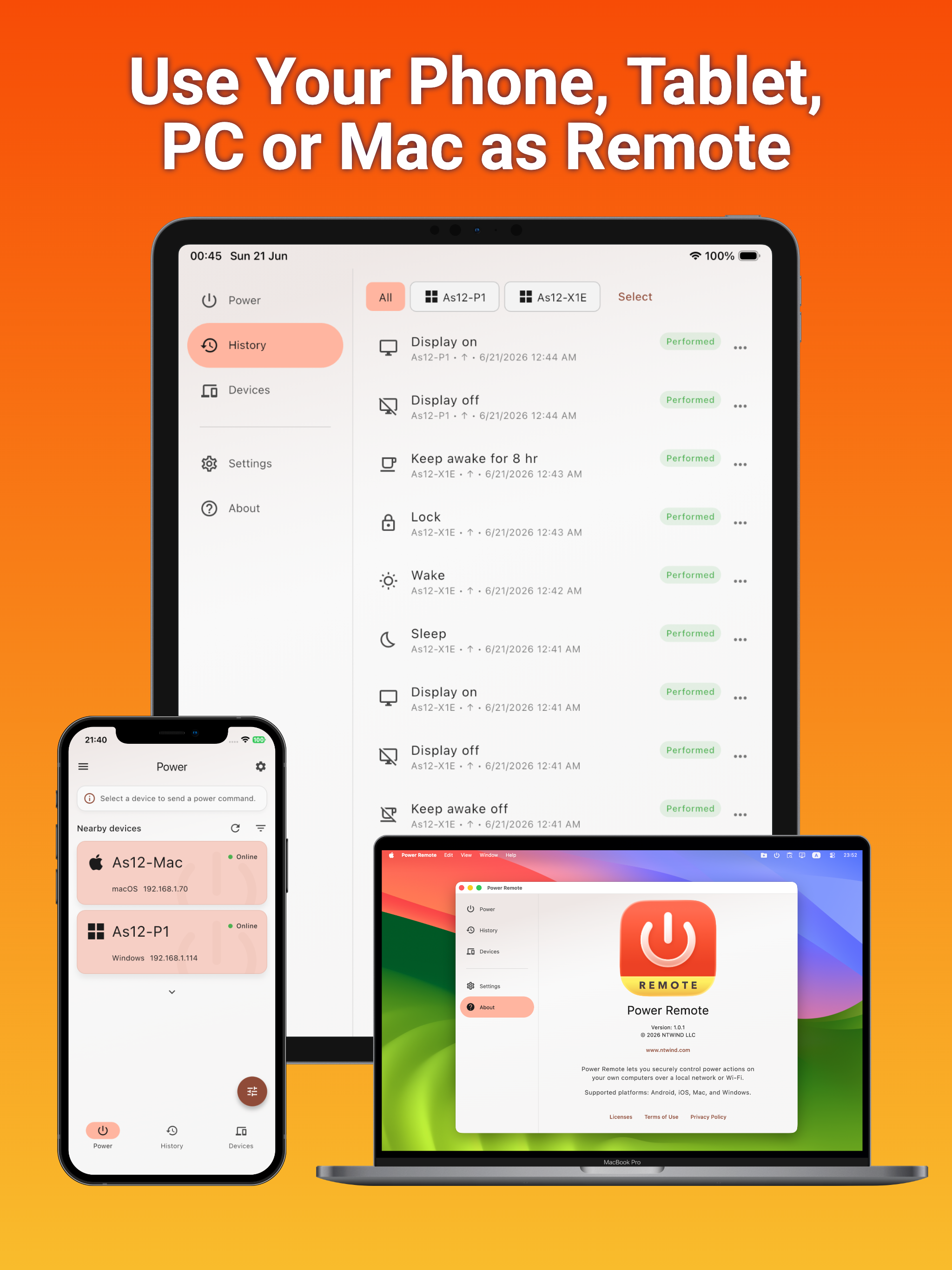 Power Remote - Sleep Wake Lock