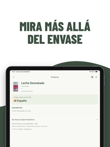 Origen España: Escanea Comida iPad screenshot 3