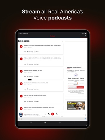 Real America’s Voice News iPad screenshot