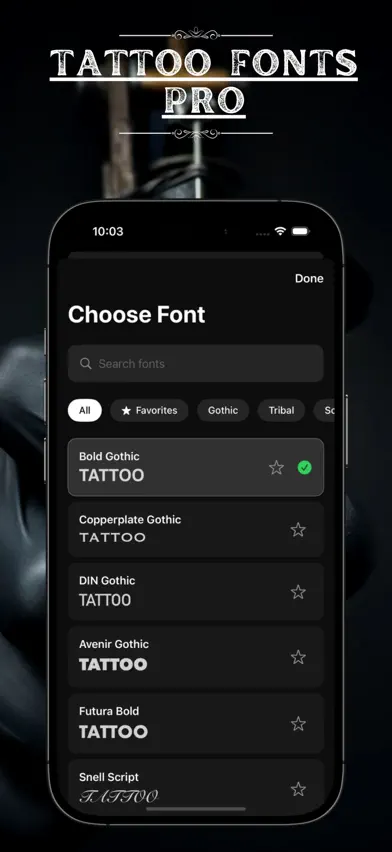 Tattoo Fonts Pro screenshot 2