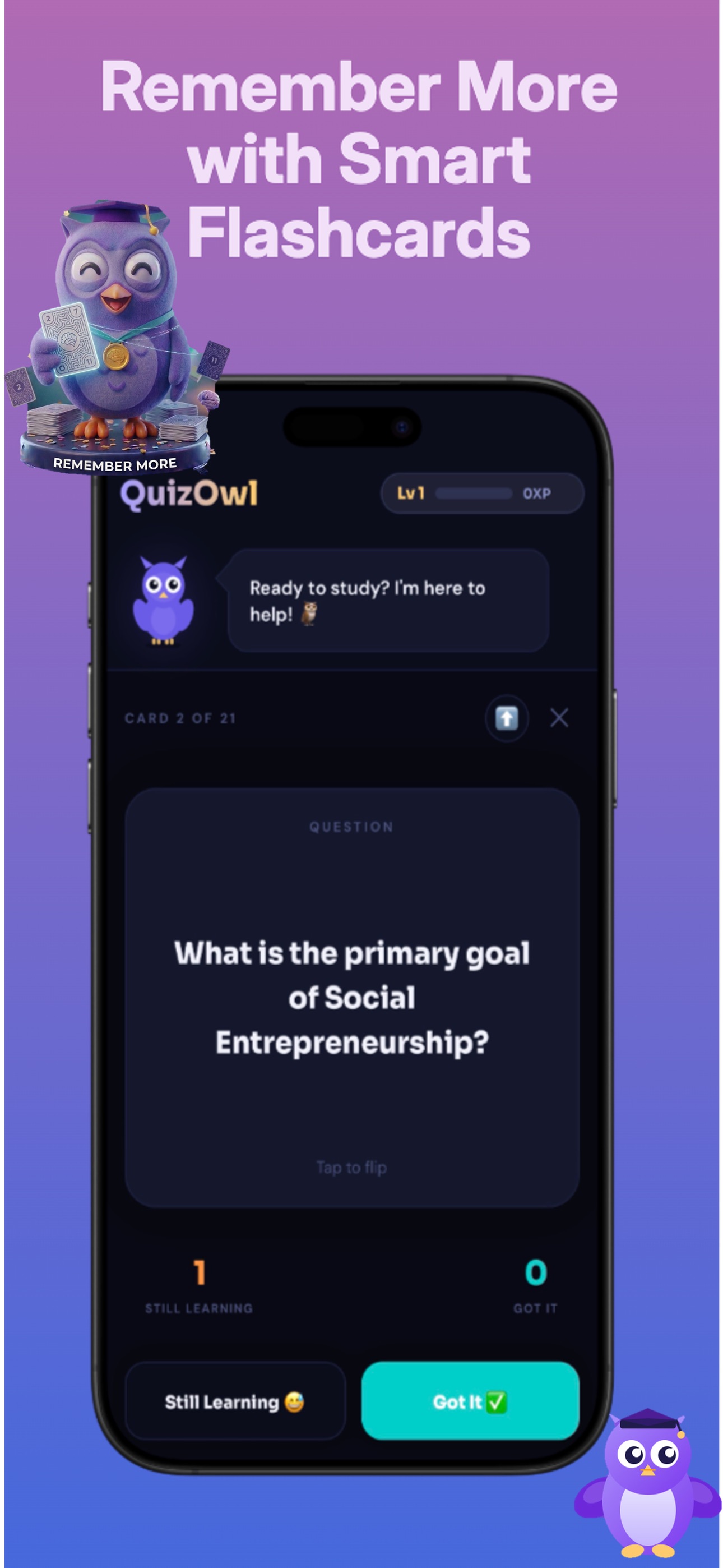 Screenshot 5 of QuizOwl: AI Quiz & Flashcards