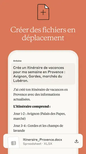 Capture d'écran de Claude By Anthropic sur iPhone 4