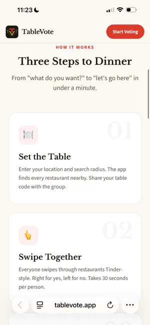 Table Vote screenshot 2