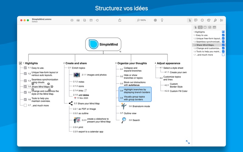 Screenshot #3 pour SimpleMind Pro