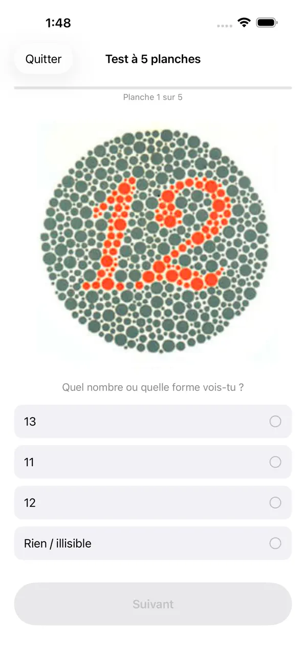 Screenshot #3 pour Test de daltonisme