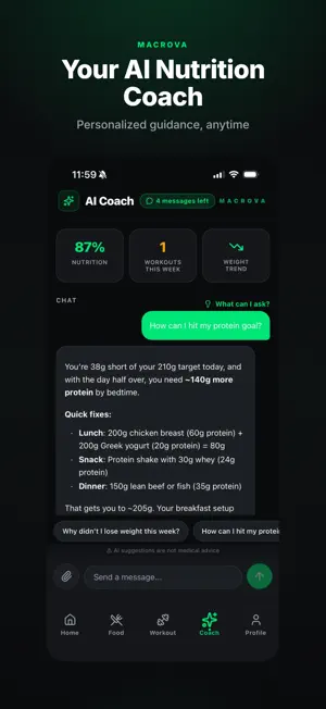 Macrova: AI Calorie Counter screenshot 1
