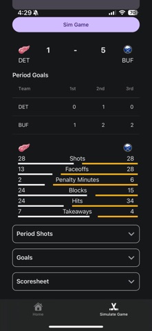 NHL Game Sim Screenshot 4 of 7