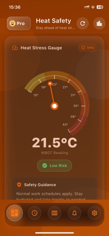 Heat Safety Pro iPhone screenshot