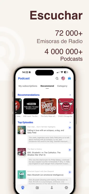Escuchar Radio Podcasts：Podio screenshot 1 of 7