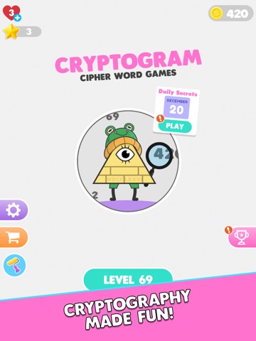 Cryptogram: Cipher Word Master iPad screenshot