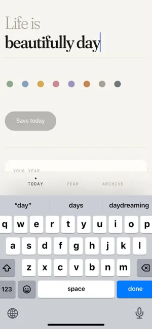 Life is: One-Sentence Diary screenshot 1
