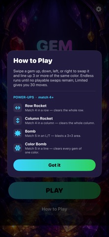 GEM Matching Game Screenshot 4 of 7