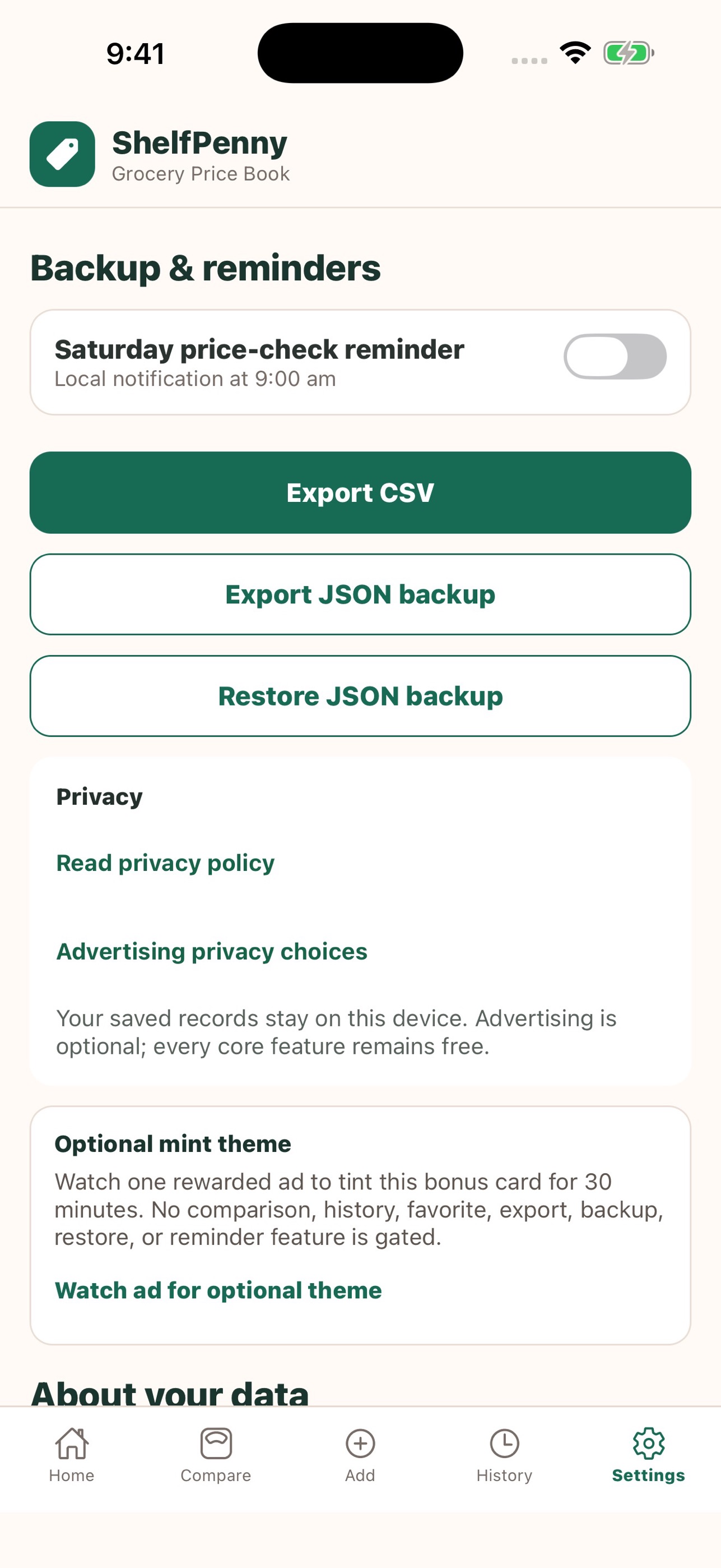 Screenshot 4 of ShelfPenny: Grocery Price Book