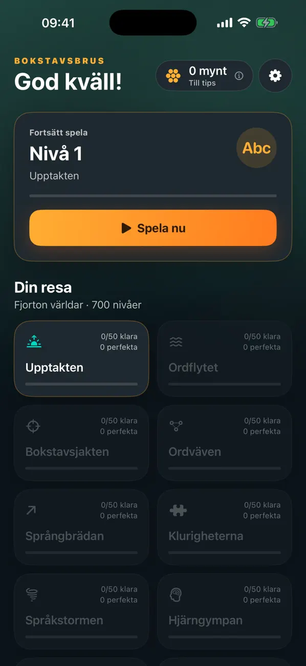 App Store-skärmbild från Bokstavsbrus