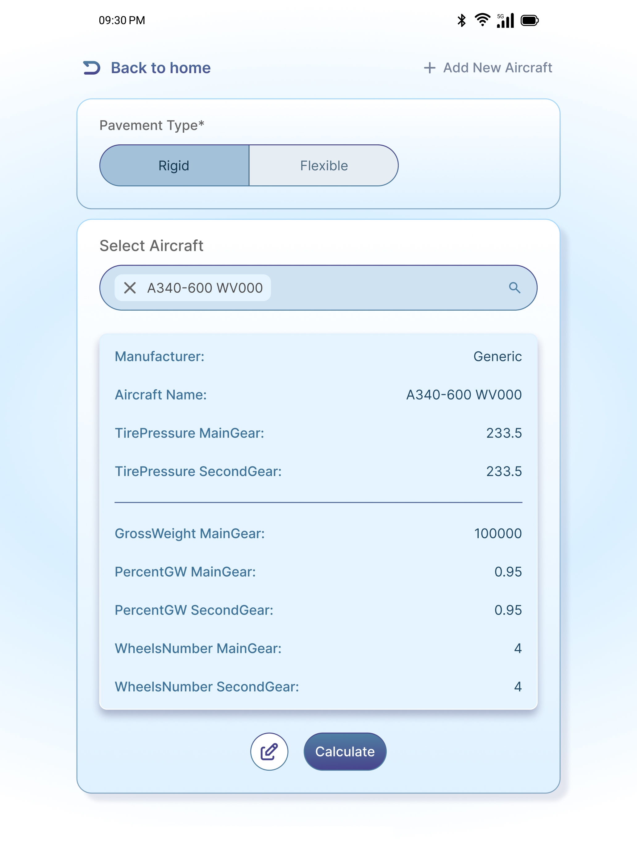 Pavement Concession Calculator