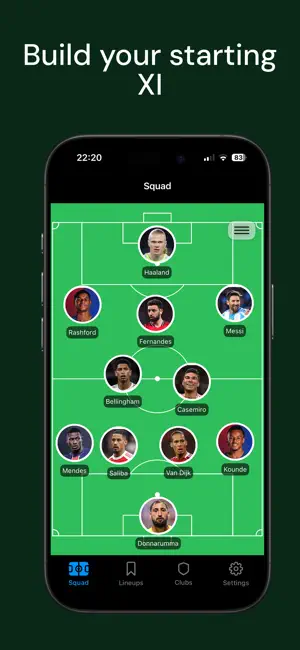 Squad11 - Soccer Lineup Maker screenshot 1