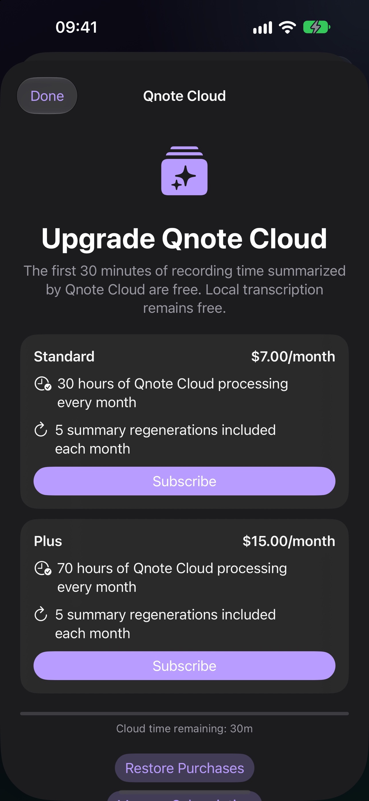 Screenshot 3 of Qnote: Voice Notes & AI
