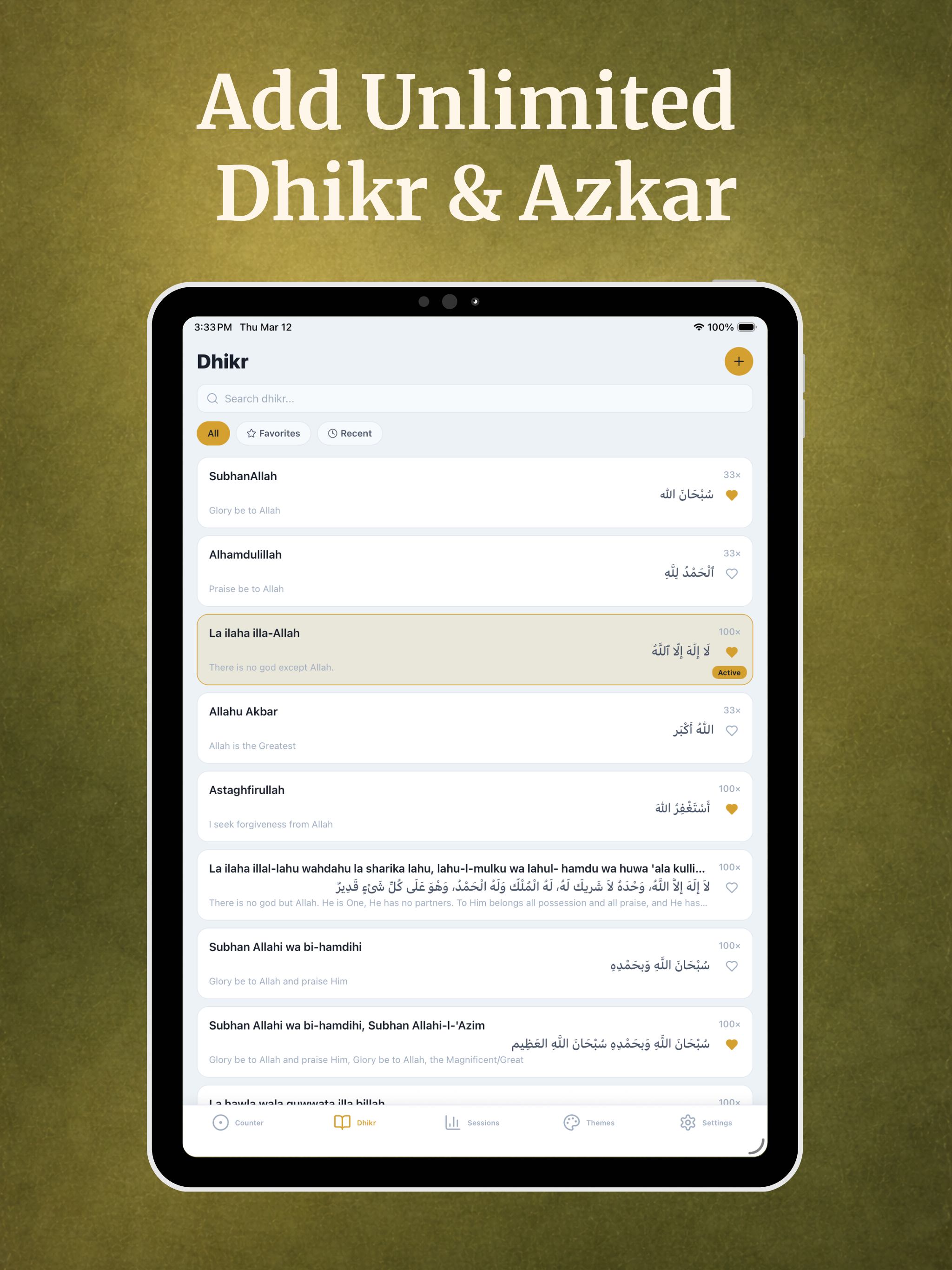 Tasbih Counter: Dhikr Azkar