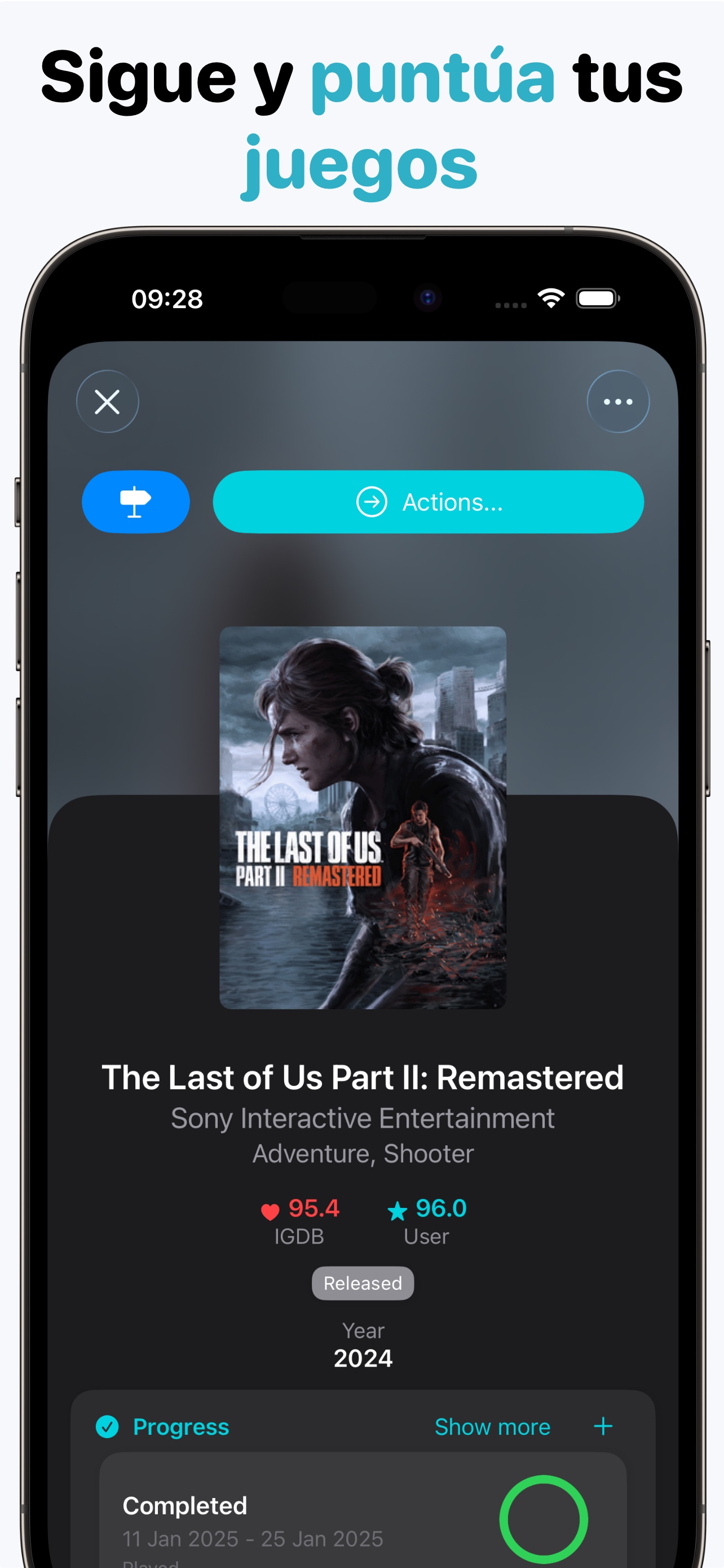 Game Tracker: Juega y log