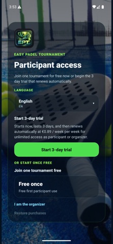 Easy Padel Tournament Screenshot 2 of 4