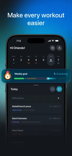 Alkeo: Gym Workout Tracker screenshot 1