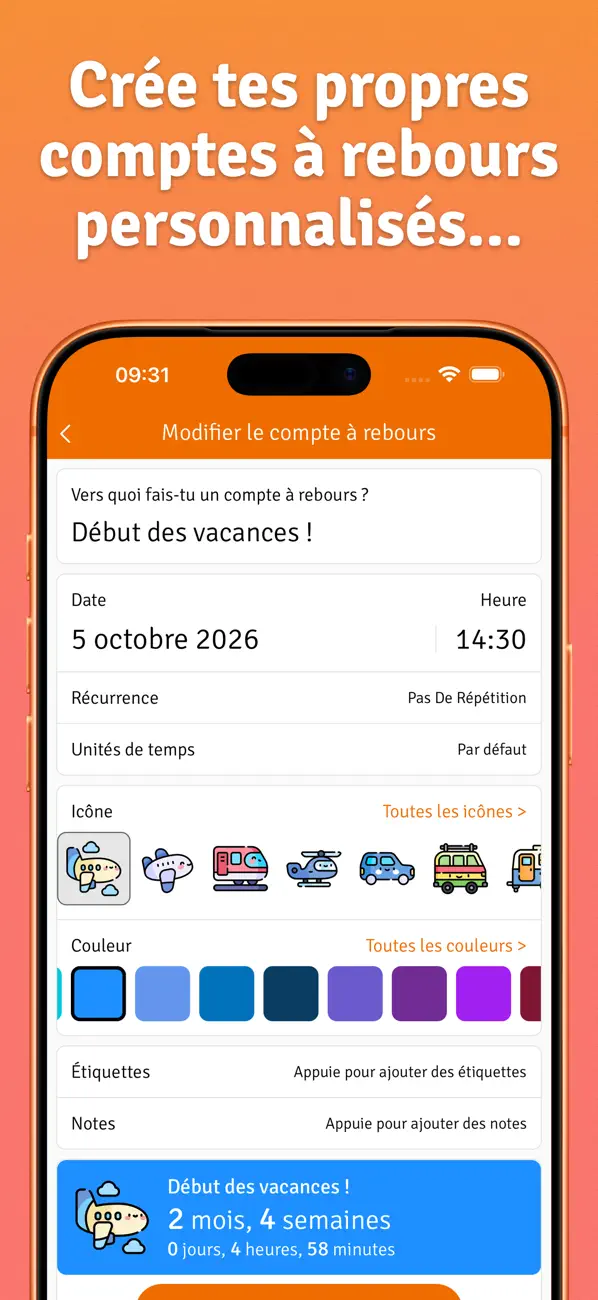 Screenshot #2 pour Compte à rebours pour tout