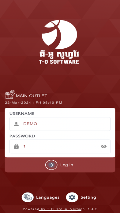 T.O Restaurant POS Screenshot