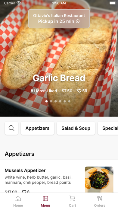 Ottavios Italian Restaurant Screenshot