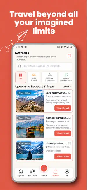 HerBackpack: Women Travel screenshot 1