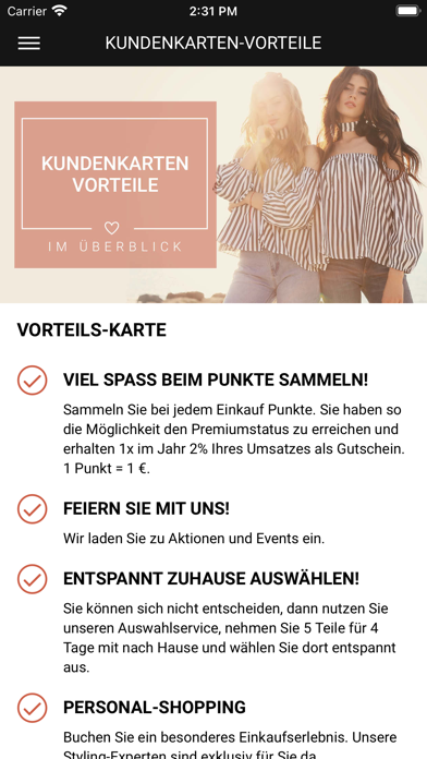 Modehaus M. Schneider Screenshot